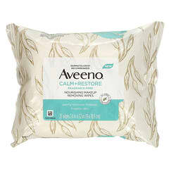 Aveeno, 舒緩修復，滋養卸妝濕巾，無香味，25 片濕巾
