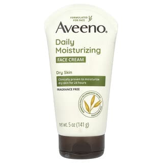 Aveeno, Daily Moisturizing Face Cream, Dry Skin, Fragrance Free , 5 oz (141 g)