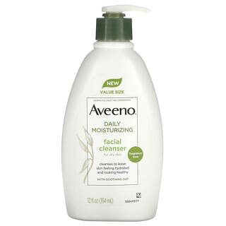 Aveeno, Daily Moisturizing, Facial Cleanser, Fragrance Free, 12 fl oz (354 ml)