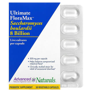 Advanced Naturals, Ultimate FloraMax, Saccharomyces Boulardii, 8 milliards, 30 capsules végétales