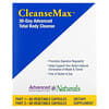 CleanseMax, Limpieza corporal total avanzada durante 30 días, 2 frascos, 60 cápsulas vegetales cada uno