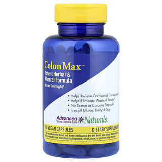أدفانسد ناتشرالز‏, ColonMax ، تركيبة عشبية ومعادن فعالة ، 100 كبسولة نباتية