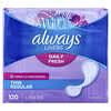 Daily Fresh Liners, Thin, Regular Unscented, 120 Liners