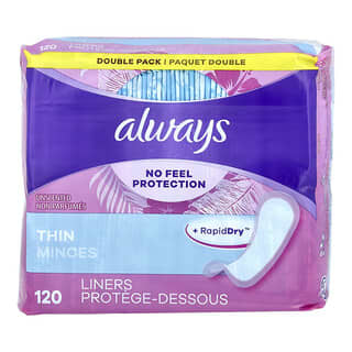 Always, Thin Daily Liners, 120 Liners