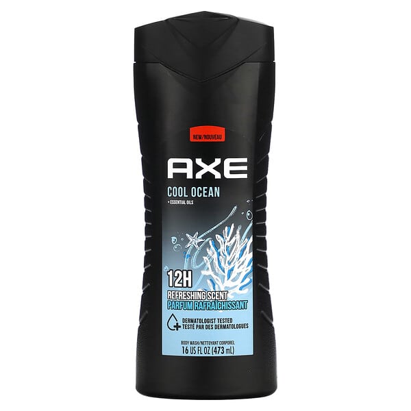 Axe, Body Wash, Cool Ocean, 16 Fl Oz (473 Ml)