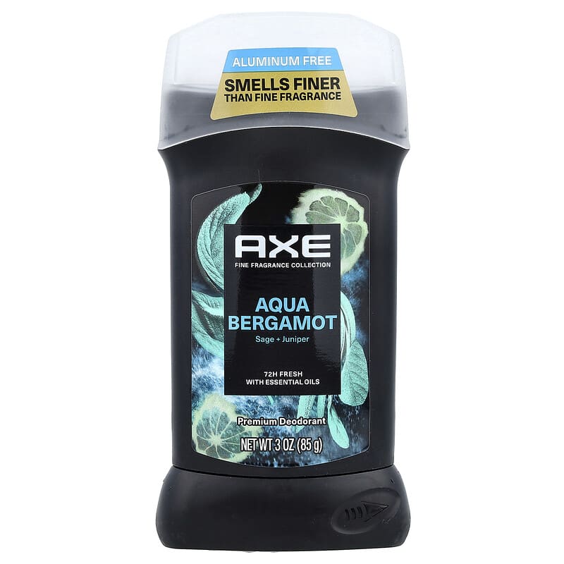 アックス　ウォーターメロン　アクアベルガモット　デオドラントスティック　axe青 Premium Deodorant、アクアベルガモット、85g（3オンス）