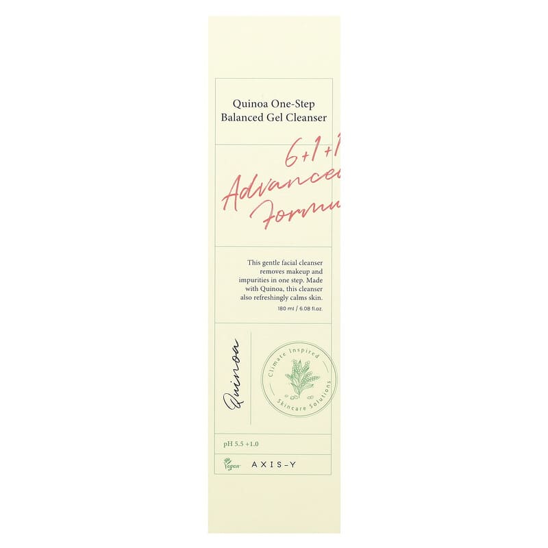 Quinoa One-Step Balanced Gel Cleanser, 6.08 fl oz (180 ml)