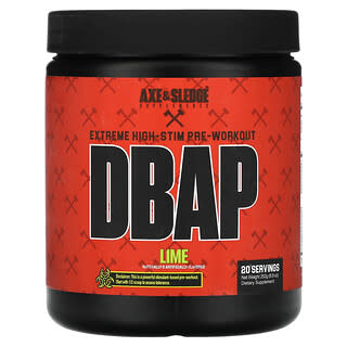 Axe & Sledge Supplements, DBAP, Extreme High-Stim Pre-Workout, Lime, 8.9 oz (252 g)