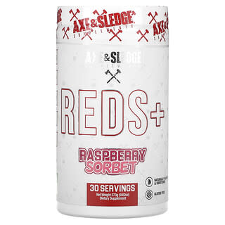 Axe & Sledge Supplements, Reds+，樹莓雪葩味，9.62 盎司（273 克）
