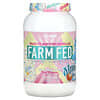 Farm Fed ، بروتين مصل اللبن المعزول الذي يتغذى على العشب ، آيس كريم كعك عيد الميلاد Dippin 'Dots ، 32.8 أونصة (930 جم)