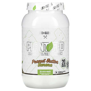 Axe & Sledge Supplements, PlantFed, 100% 천연 성분 비건 단백질, 땅콩 버터 바나나 맛, 870g(30.69oz)