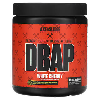 Axe & Sledge Supplements, DBAP, Extreme High-Stim Pre-Workout, White Cherry, 8.675 oz (248 g)