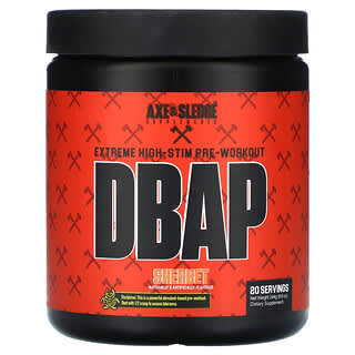 Axe & Sledge Supplements, DBAP, Extreme High-Stim Pre-Workout, Sherbet, 8.6 oz (244 g)