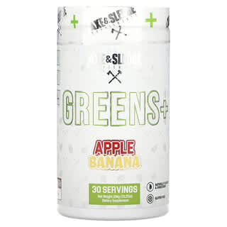 Axe & Sledge Supplements, Greens+, Pomme et banane, 294 g