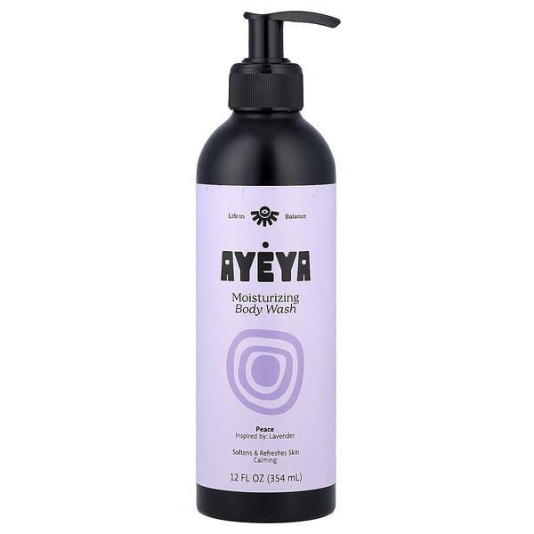 Ayeya, Geluri de duș hidratante, lavandă, 12 fl oz (354 ml)