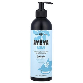 Ayeya, Detský upokojujúci kondicionér a hydratačný krém, bez vône, 354 ml