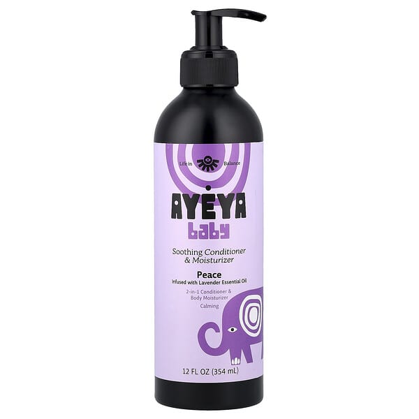 Ayeya, 유아용, 수딩 컨디셔너 & 모이스처라이저, 라벤더, 354ml(12fl oz)