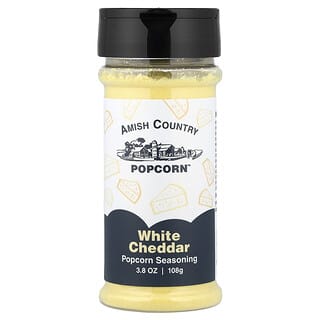 Amish Country Popcorn, Condimento para palomitas de maíz, Cheddar blanco`` 108 g (3,8 oz)