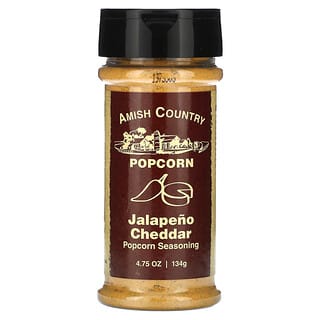 Amish Country Popcorn, Tempero de Pipoca, Jalapeño e Cheddar, 134 g (4,75 oz)