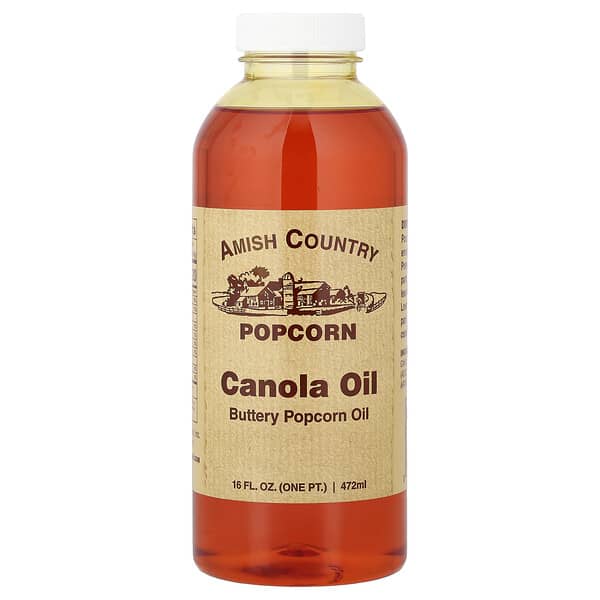 Amish Country Popcorn, 버터리 팝콘 오일, 카놀라오일, 472ml(16fl oz)