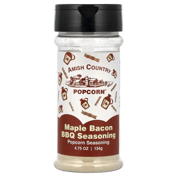 Amish Country Popcorn, Tempero de Pipoca, Churrasco com Bacon com Bordo, 134 g (4,75 oz)