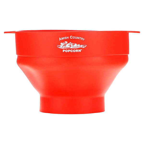 Amish Country Popcorn, 矽膠微波爆米花機，紅色，4 件