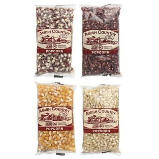 Amish Country Popcorn, Ensemble de variétés de maïs soufflé, Paquet de 4, 4 oz (113 g) chacun