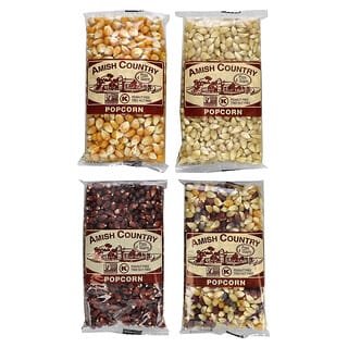 Amish Country Popcorn, Palomitas de maíz surtidas`` Paquete de 4, 113 g (4 oz) cada una