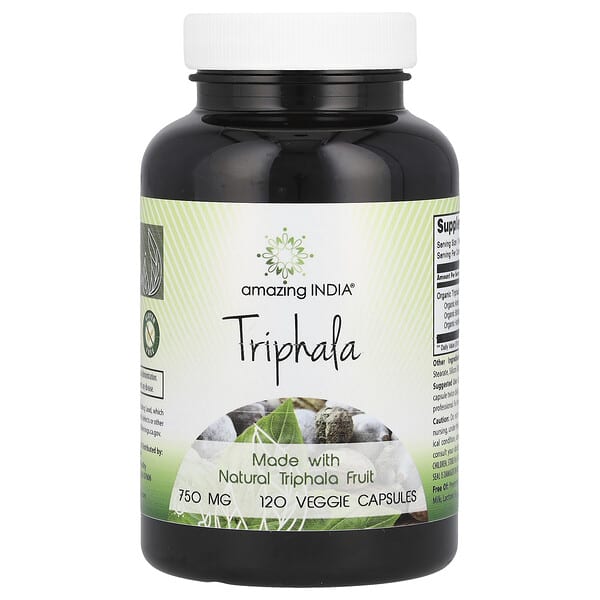 Triphala, 750 mg, 120 Veggie Capsules