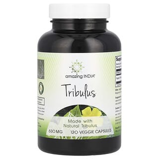 Amazing India, Tribulus, 630 mg, 120 cápsulas vegetales