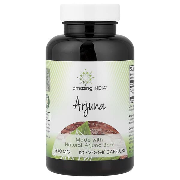 Arjuna, 500 mg, 120 Veggie Capsules