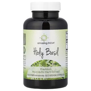 Amazing India, Holy Basil, 1,000 mg, 120 Veggie Capsules (500 mg per Capsule)