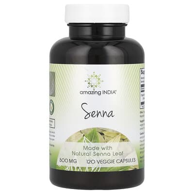 Amazing India, Senna, 500 mg, 120 vegetarian capsules