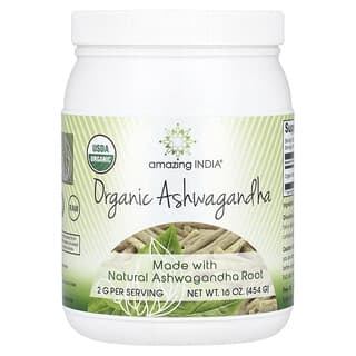 Amazing India, Organic Ashwagandha, 16 oz (454 g)