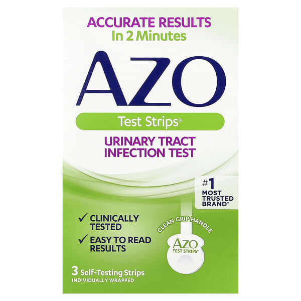 AZO, Test Strips®, Urinary Tract Infection Test, 3 Self-Testing Strips
