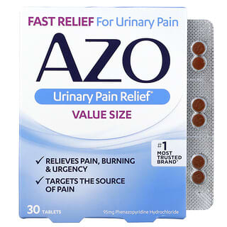 Azo (أزو)‏, Urinary Pain Relief،‏ 30 قرصًا
