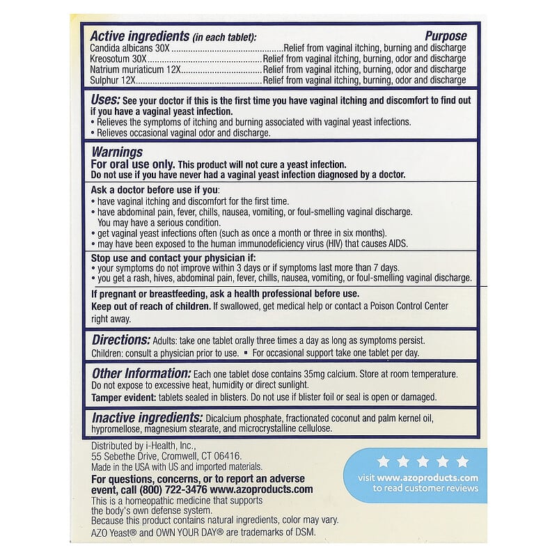 Yeast Plus, 60 Tablets