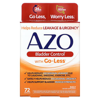 Azo, Bladder Control con Go-Less, Control de la vejiga, 72 cápsulas