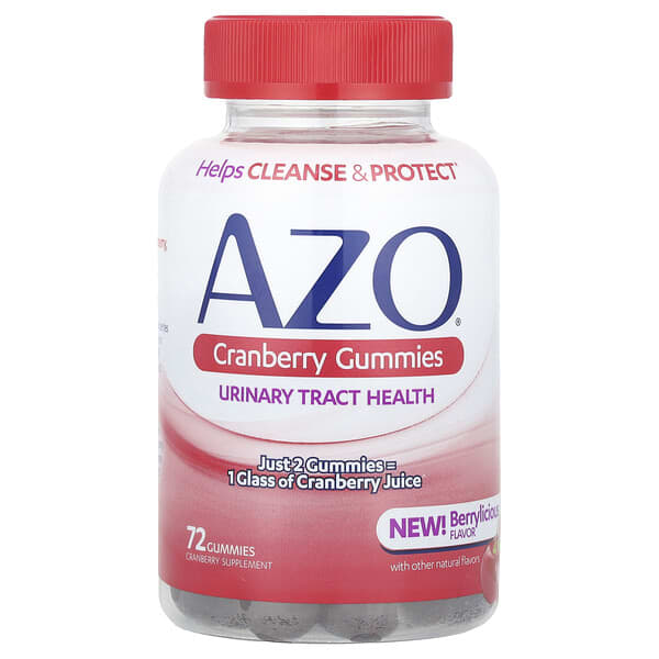 AZO, 蔓越莓®軟糖，漿果味，72 粒（每粒 250 毫克）