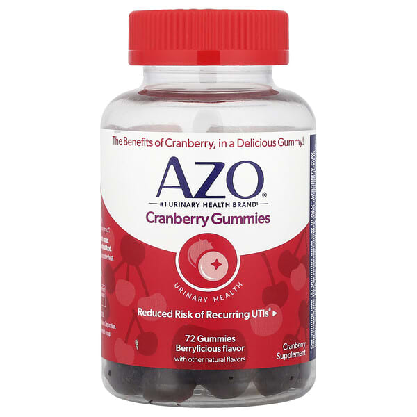 AZO, 蔓越莓軟糖，漿果味，72 粒（每粒 250 毫克）