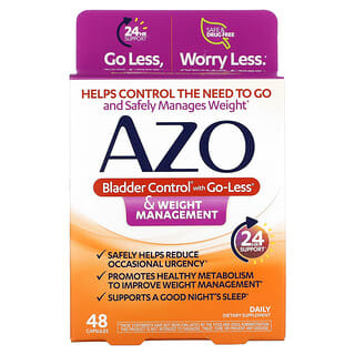 Azo, Blasenkontrolle mit Go-Less und Gewichtsmanagement, 48 Kapseln