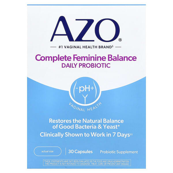 AZO, 多面女性平衡，日常益生菌，30 粒每日一次膠囊