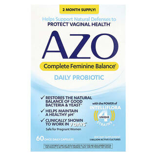 Azo, Complete Feminine Balance®, tägliches Probiotikum, 60 Kapseln