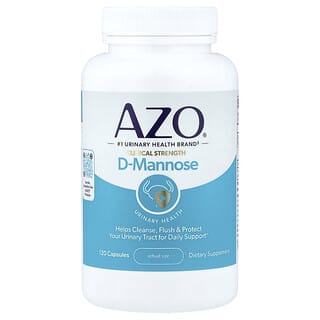 AZO, D-Mannose, Urinary Health, 120 kapslí
