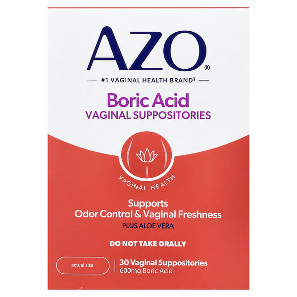 AZO, 붕산, 질 좌약, 600mg, 좌약 30정