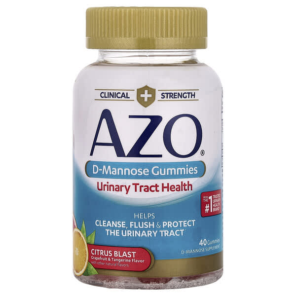 AZO D-Mannose Gummies, Citrus Blast, 40 Gummies