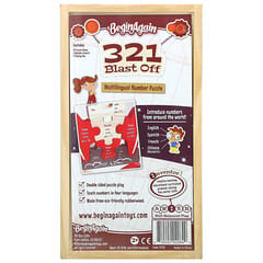 Begin Again Toys, 321 Blast Off, Puzzle de chiffres multilingues, À partir de 2 ans, Ensemble de 10 pièces