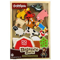 Begin Again Toys, Balance Barn, Farm Playset & Stacking Game, 2+ Years, 12 Piece Set