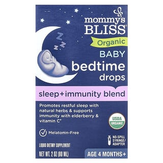 Mommy's Bliss, Gotas orgánicas para la hora de acostarse para bebés, 4 meses en adelante, 60 ml (2 oz. Líq.)