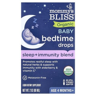 Mommy's Bliss, Gotas orgánicas para la hora de acostarse para bebés, 4 meses en adelante, 60 ml (2 oz. Líq.)